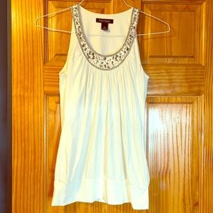 White House Black Market white sleeveless top